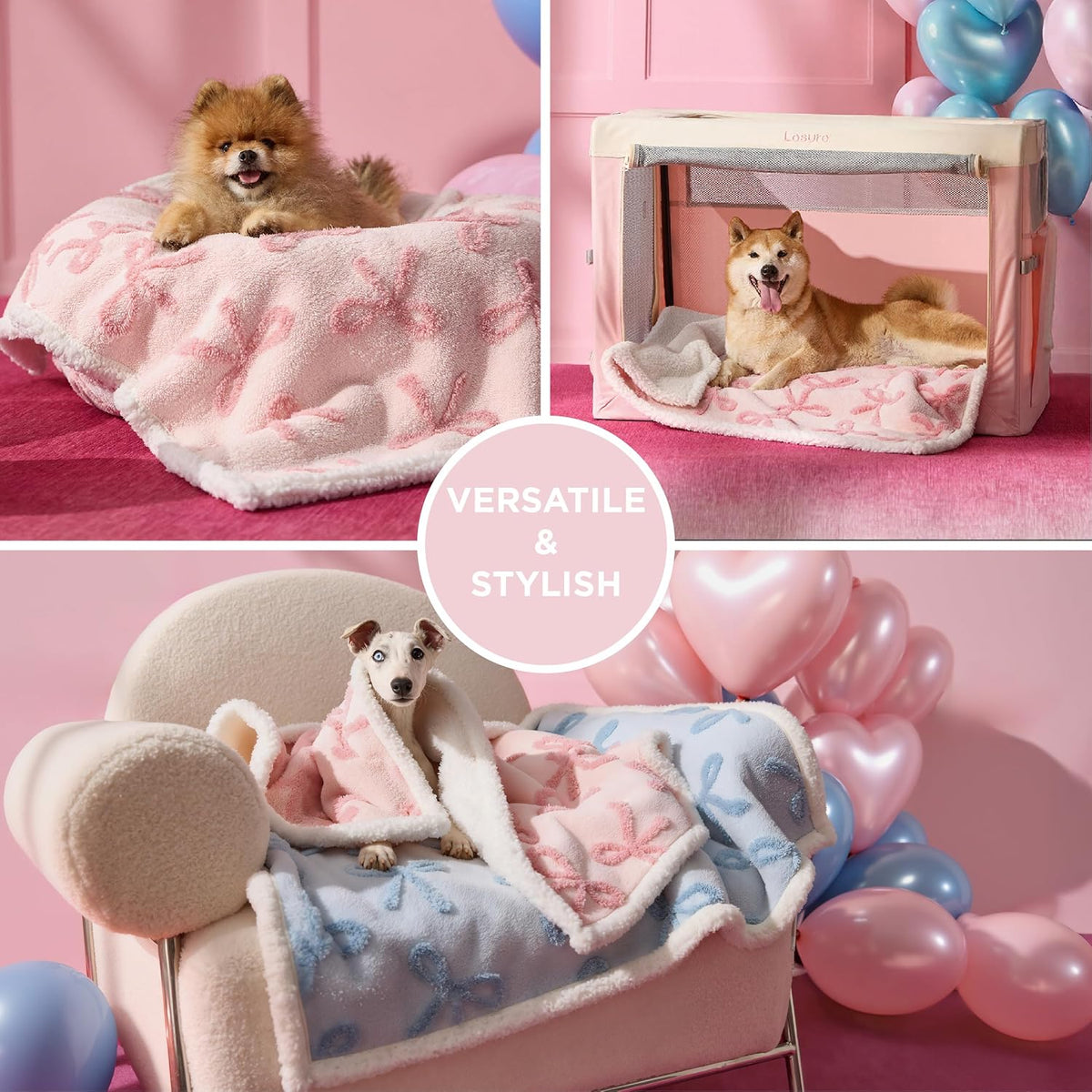 Waterproof Dog Blankets for Small Dogs Cute Cozy 3D Jacquard,25x35