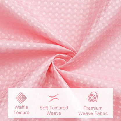 3 in 1 Pink Shower Curtain Set with PEVA Liner & 6 Hooks, 36 x 72
