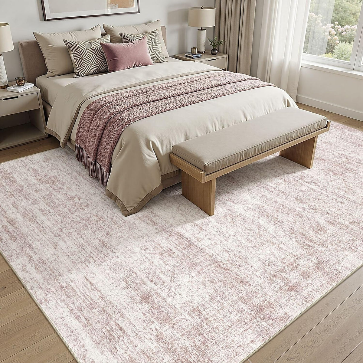 6x9 Area Rugs Abstract Distressed Washable Large Living Room Rug
