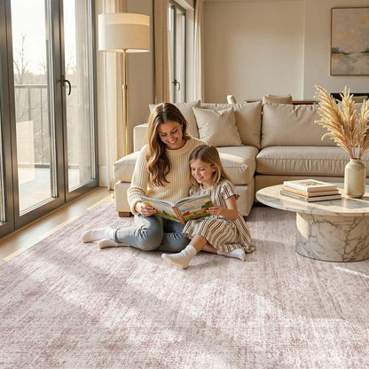6x9 Area Rugs Abstract Distressed Washable Large Living Room Rug