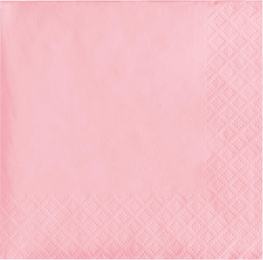 Party Tableware 2-Ply Beverage Napkin, Party Supplies, One Size, Classic Pink, 50