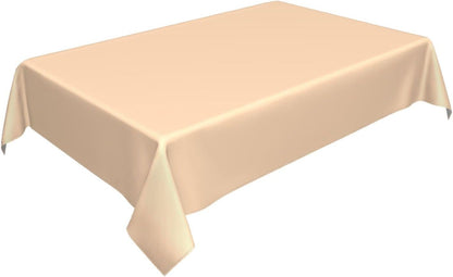 Pastel Peach Solid Color Classic Elegant Rectangle Table Cloth Soft Washable Oblong Tablecloth Covers for Kitchen & Table Linens 54" x 72"