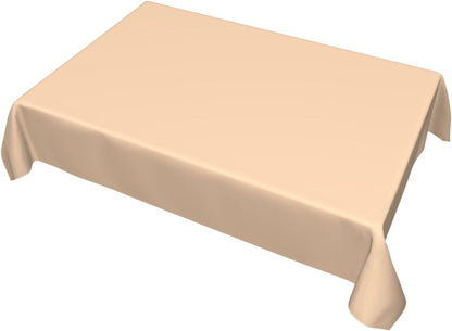Pastel Peach Solid Color Classic Elegant Rectangle Table Cloth Soft Washable Oblong Tablecloth Covers for Kitchen & Table Linens 54" x 72"
