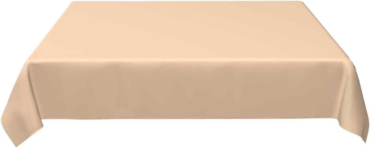 Pastel Peach Solid Color Classic Elegant Rectangle Table Cloth Soft Washable Oblong Tablecloth Covers for Kitchen & Table Linens 54" x 72"