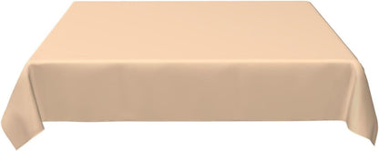 Pastel Peach Solid Color Classic Elegant Rectangle Table Cloth Soft Washable Oblong Tablecloth Covers for Kitchen & Table Linens 54" x 72"