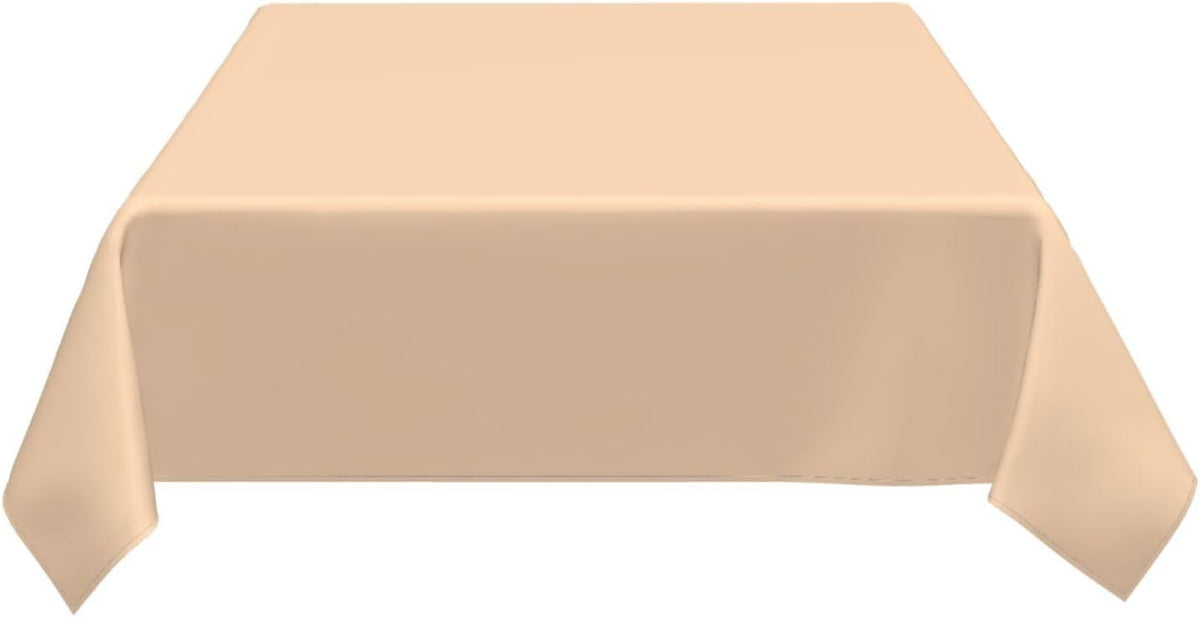 Pastel Peach Solid Color Classic Elegant Rectangle Table Cloth Soft Washable Oblong Tablecloth Covers for Kitchen & Table Linens 54" x 72"