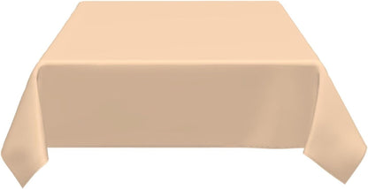 Pastel Peach Solid Color Classic Elegant Rectangle Table Cloth Soft Washable Oblong Tablecloth Covers for Kitchen & Table Linens 54" x 72"