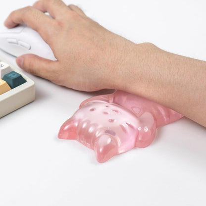 Ergonomic Gel Mouse Wrist Rest, Pink Cute Cat Mouse Wrist Rest