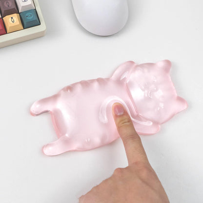 Ergonomic Gel Mouse Wrist Rest, Pink Cute Cat Mouse Wrist Rest