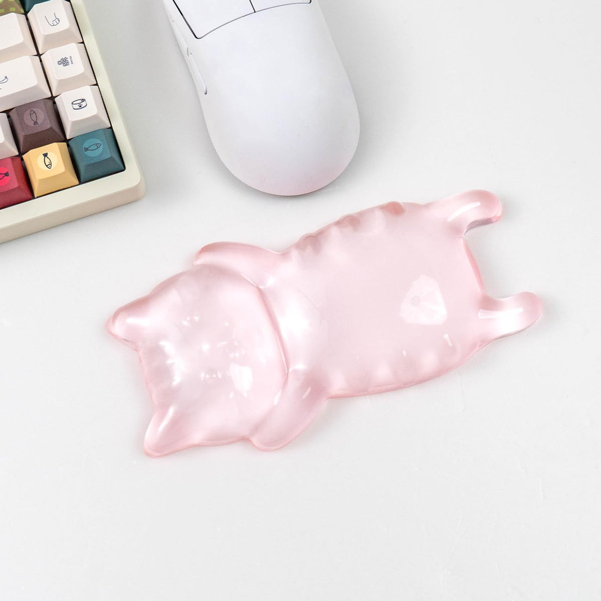 Ergonomic Gel Mouse Wrist Rest, Pink Cute Cat Mouse Wrist Rest