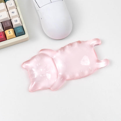 Ergonomic Gel Mouse Wrist Rest, Pink Cute Cat Mouse Wrist Rest