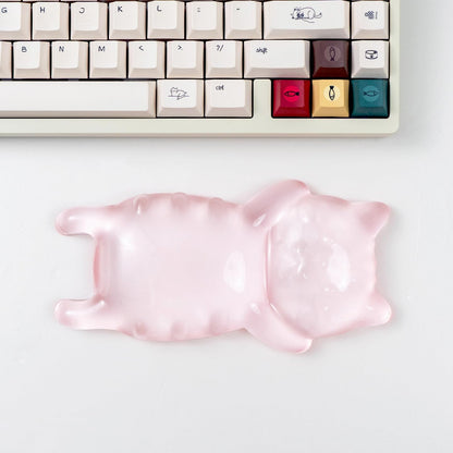 Ergonomic Gel Mouse Wrist Rest, Pink Cute Cat Mouse Wrist Rest