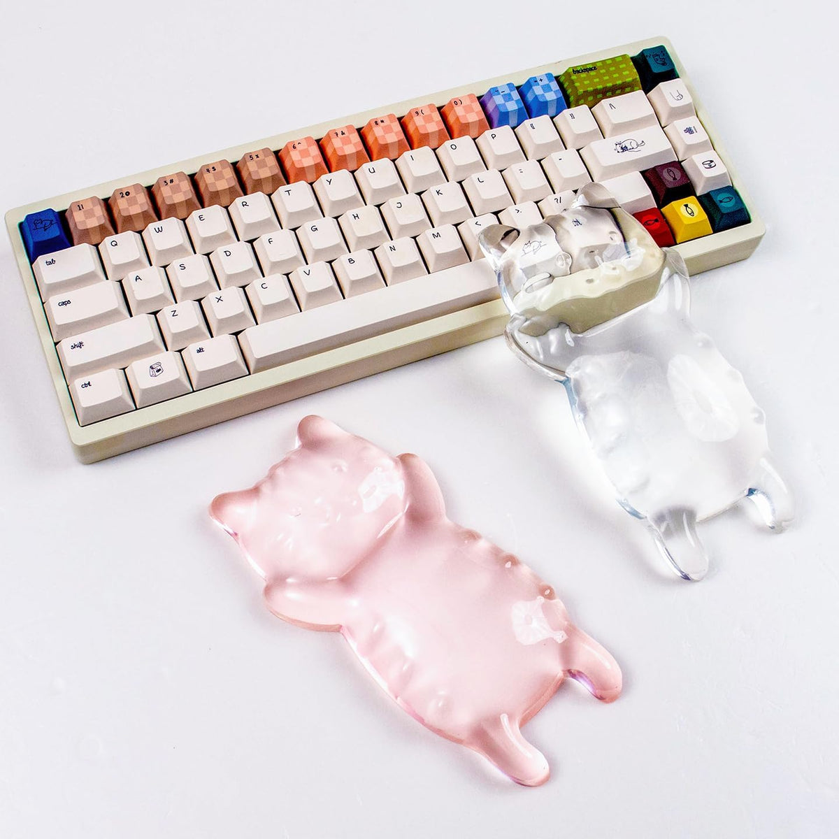 Ergonomic Gel Mouse Wrist Rest, Pink Cute Cat Mouse Wrist Rest