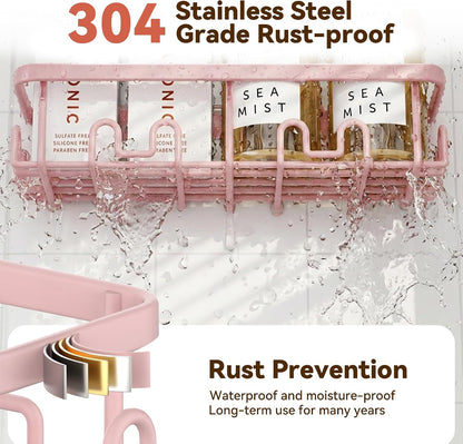 Shower Caddy Adhesive, Rustproof Shower Organizer, Wall Shower Rack