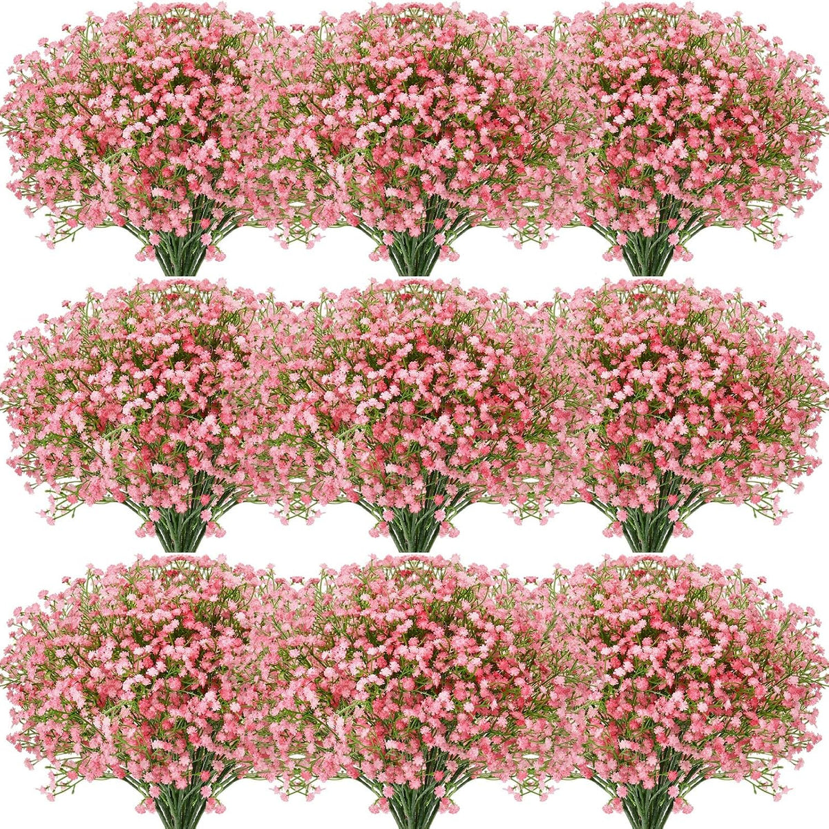 20 Pcs Baby Breath Artificial Flowers Bulk Artificial Baby Breath Gypsophila Flower 20.8 Inch Faux Gypsophila Bouquet Fake Floral Greenery for Wedding Party Decor (Pink)