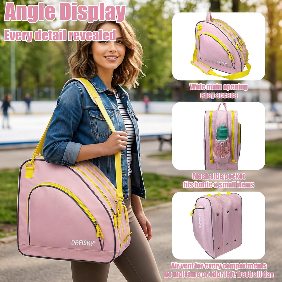 DAFISKY Roller Skate Bag Ice Skating Bag