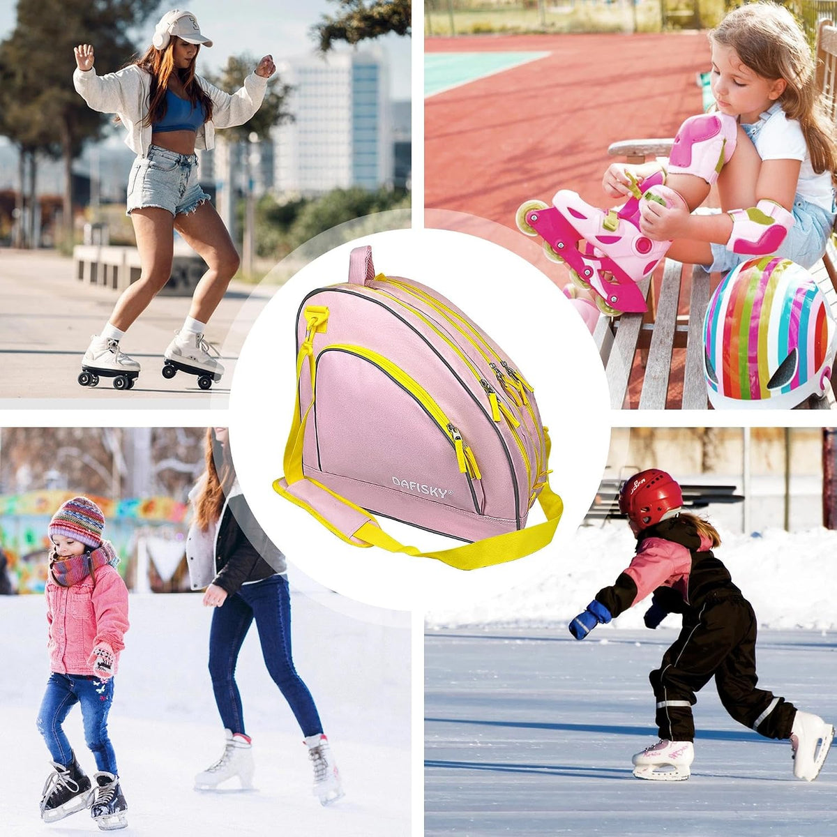 DAFISKY Roller Skate Bag Ice Skating Bag