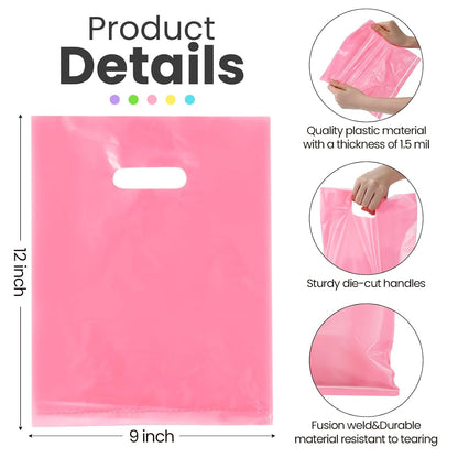 Harloon 500 Pcs Shopping Bags Bulk for Small Business, Pastel