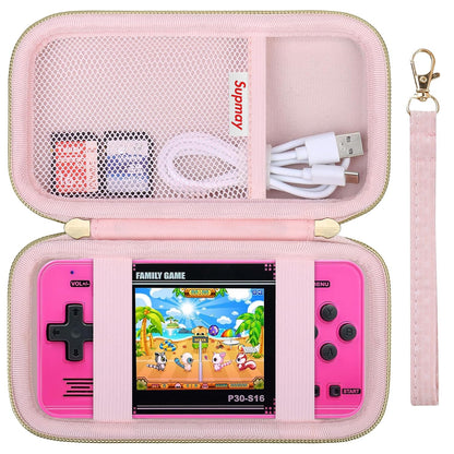Carrying Case for WELLST-G / for GuaiyeyeAP Kids Handheld Game, Pink