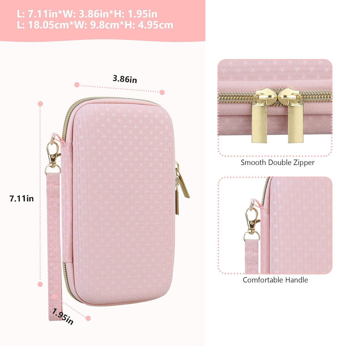 Carrying Case for WELLST-G / for GuaiyeyeAP Kids Handheld Game, Pink