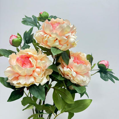 Peonies Artificial Flowers,Silk Flowers with Stems,Winter Flowers Artificial for Decoration,Long Stem Artificial Flowers for Tall Vase,Wedding Table Centerpiece Party Decor (3, Pink)