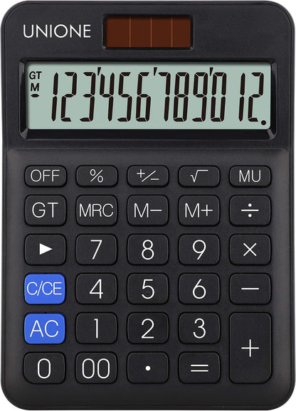 Pink Calculator with a Bright LCD, Dual Power Handheld Desktop. Business, Office, High School