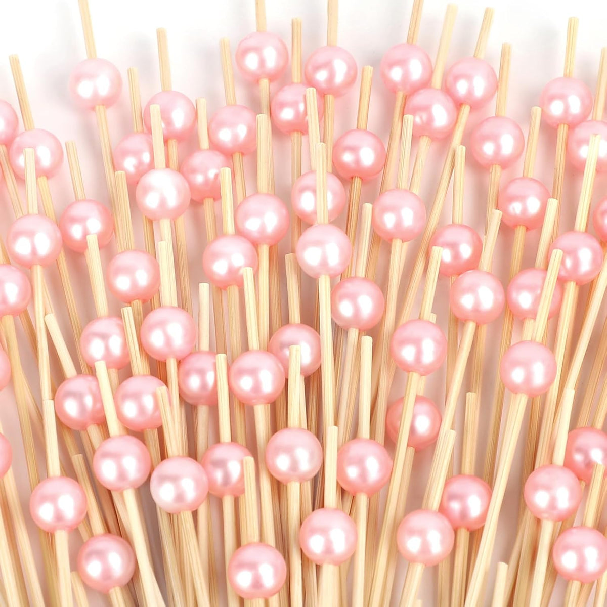 200PCS Cocktail Picks, Pink Pearl Decorative Toothpicks for Appetizers