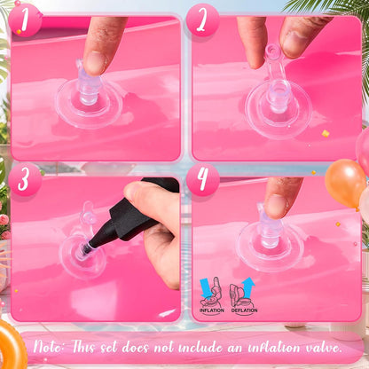 3 Pcs 47.3 Inch Transparent Round Pool Float with Cup Holder Bachelorette Inflatable Float Bride Pool Ring Loungers Tube Swimming for Engagement, Wedding, Summer Beach Party Decor