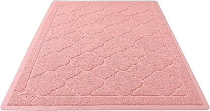 WePet Cat Litter Box Mat, Kitty Premium PVC Pad, Durable Trapping Rug, Phthalate Free, Urine-Resistant, Scatter Control, XXL 47 x 36 Inch, Baby Pink
