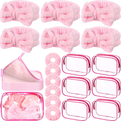 24 Pcs Sleepover Party Supplies for Women Spa Party Favor, Pink