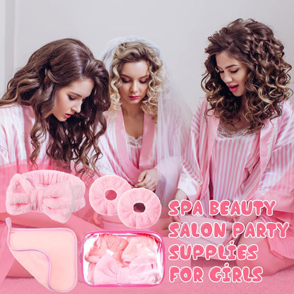24 Pcs Sleepover Party Supplies for Women Spa Party Favor, Pink