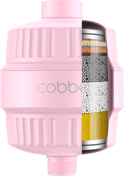 HD HEAVY DUTY High Output Shower Filter – 99% REMOVAL Shower Head Filter for Hard Water, Heavy Metals, Chlorine and Harmful Substance, Improve your skin and hair - Pink