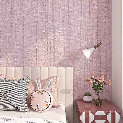 Grasscloth Peel and Stick Wallpaper Textured Pastel Pink Wallpaper Removable Pink Contact Paper for Cabinets Desk Self Adhesive Grass Cloth Fabric Wall Paper for Bedroom Bathroom 15.8"x78.8"