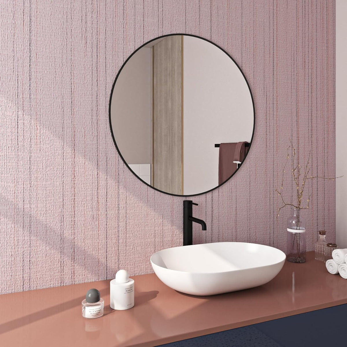Grasscloth Peel and Stick Wallpaper Textured Pastel Pink Wallpaper Removable Pink Contact Paper for Cabinets Desk Self Adhesive Grass Cloth Fabric Wall Paper for Bedroom Bathroom 15.8"x78.8"