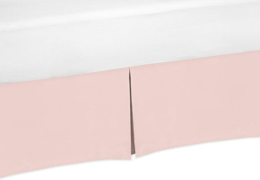 Blush Pink Baby Girl Pleated Crib Bed Skirt Dust Ruffle for Bedding Collections