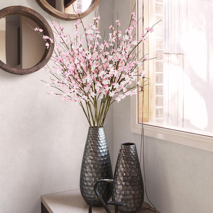12 Pcs Cherry Blossom Branches 39” Pink Artificial Cherry Blossom Long Stems Faux Cherry Blossom Flowers Arrangements for Vase Home Wedding Anniversary Table Spring Decor