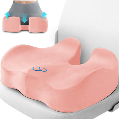 Seat Cushion, Gel Memory Foam Office Chair Cushions, (Pink)