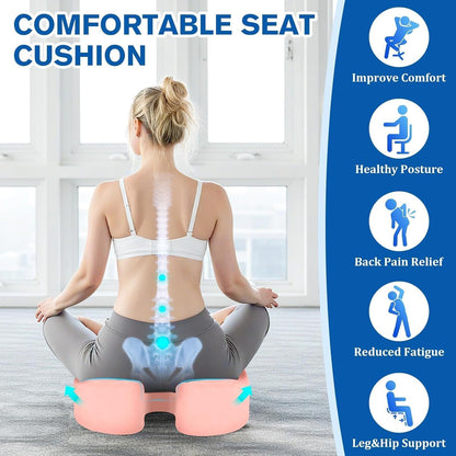 Seat Cushion, Gel Memory Foam Office Chair Cushions, (Pink)