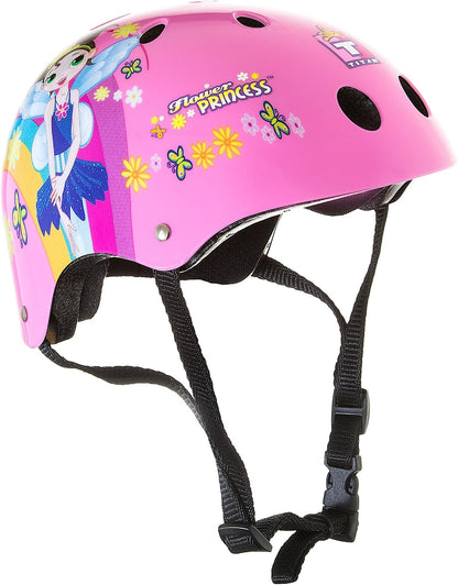 Flower Princess Pink Helmet 11-Vent Multi-Sport Skateboard and BMX, Youth Size Small