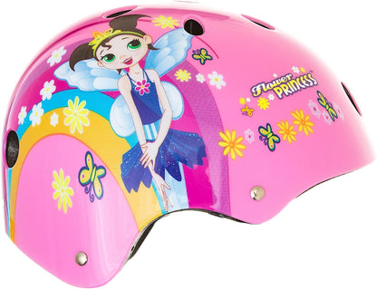 Flower Princess Pink Helmet 11-Vent Multi-Sport Skateboard and BMX, Youth Size Small