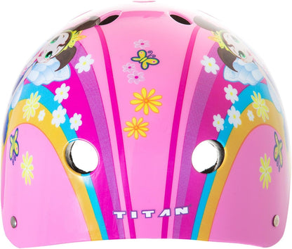 Flower Princess Pink Helmet 11-Vent Multi-Sport Skateboard and BMX, Youth Size Small