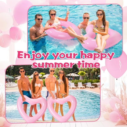 6 Pack Heart Pool Float Bachelorette Party, Pink