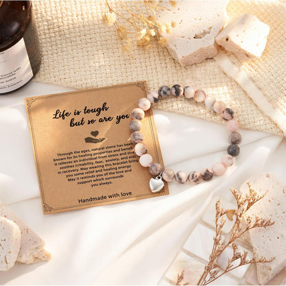 Get Well Soon Gifts, Natural Stone Amethyst Bracelet for Women Men