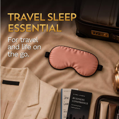 Anti Aging Silk Sleep Mask for Women, Mulberry Silk Eye Mask for Sleeping and Skin Care, Blackout Sleep Mask with Copper Ion Technology Reduces Eye Puffiness, Fine Lines and Wrinkles