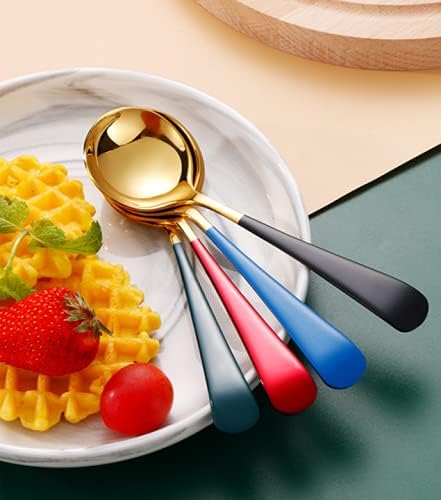 4-Pack Palace Style Soup Spoons Large Bowl 1.8" Round Head Spoons