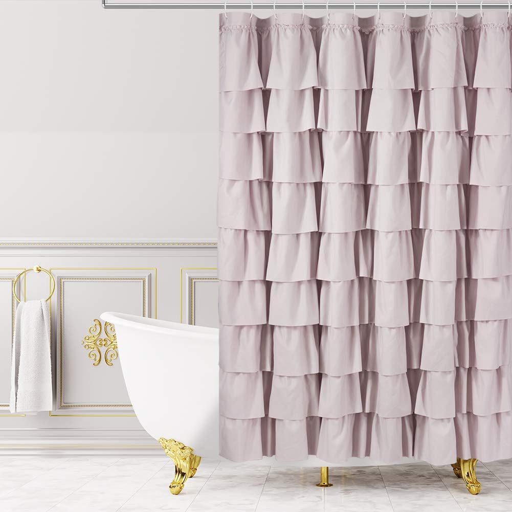 Mauve Shower Curtains for Bathroom, 72x72, Coquette Feminine Aesthetic
