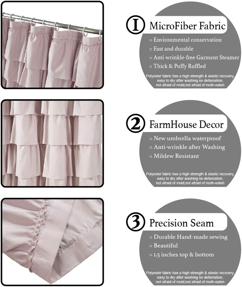 Mauve Shower Curtains for Bathroom, 72x72, Coquette Feminine Aesthetic
