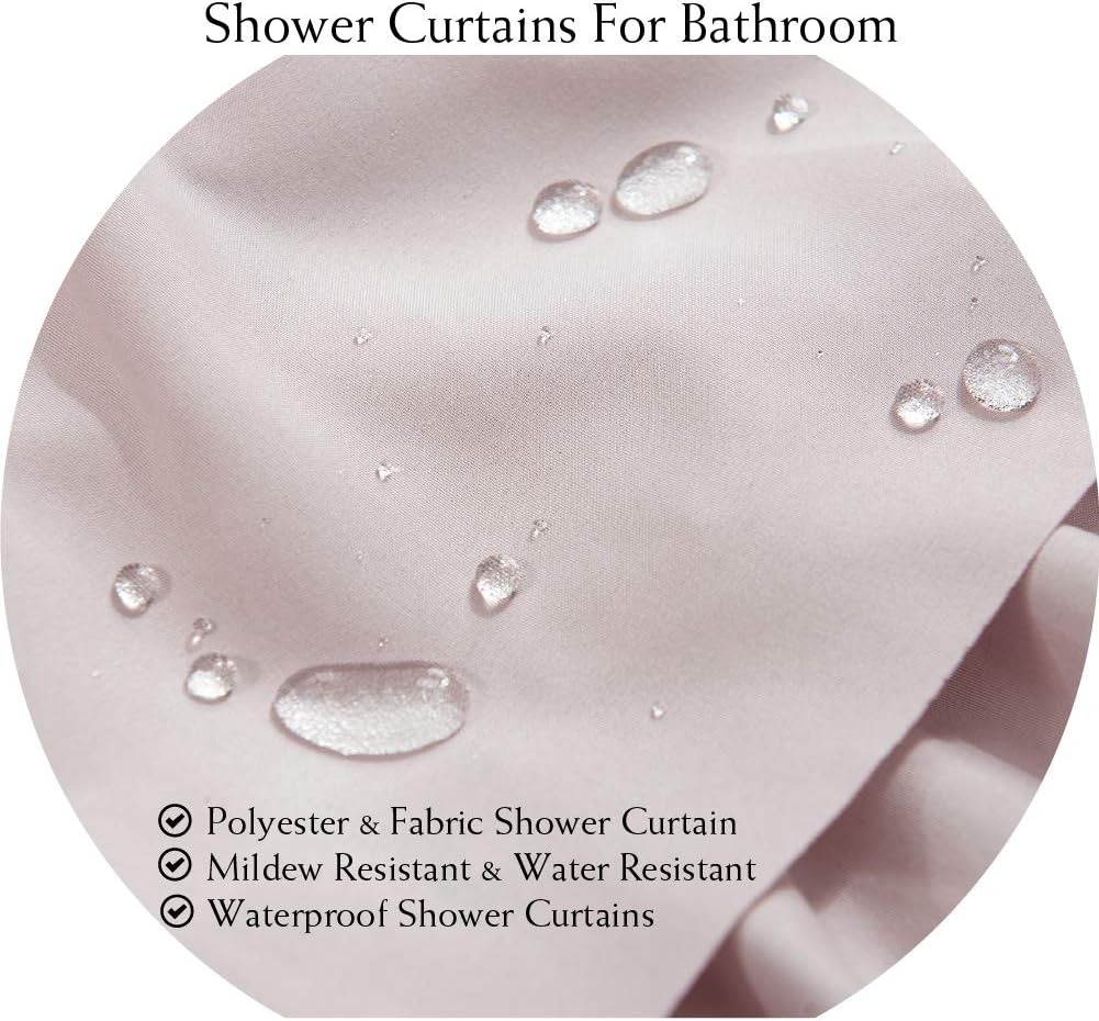 Mauve Shower Curtains for Bathroom, 72x72, Coquette Feminine Aesthetic