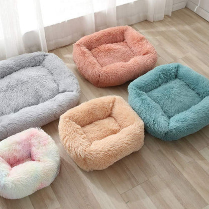 ® Donut Dog Cat Bed Cozy Cave Pet Bed Burrow Dog Bed Calming Cuddler Self-Warming Pet Bed Soft Plush Pet Cushion Improved Sleep for Cats Small Medium Dogs Pink XS