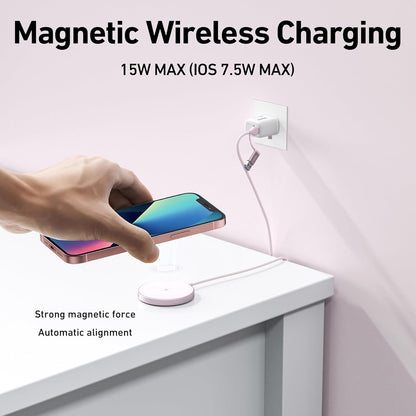 Magnetic Wireless Charger 15w Compatile with MagSafe Charger/iPhone 16/16 Pro/16 Plus/16 Pro Max/iPhone 15 Pro Max Plus/iPhone 14 13 12 Series, Wireless Mag Safe Charging Pad, Mag Charger